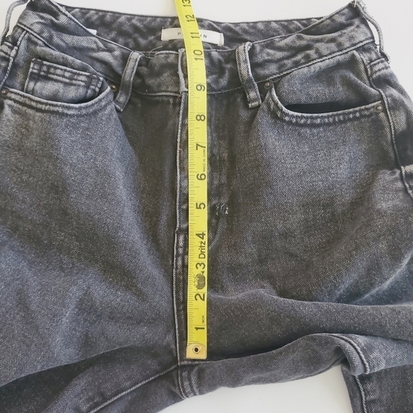 7181 * PacSun Mom Jeans Denim Black Gray Size 25 - Picture 9 of 12